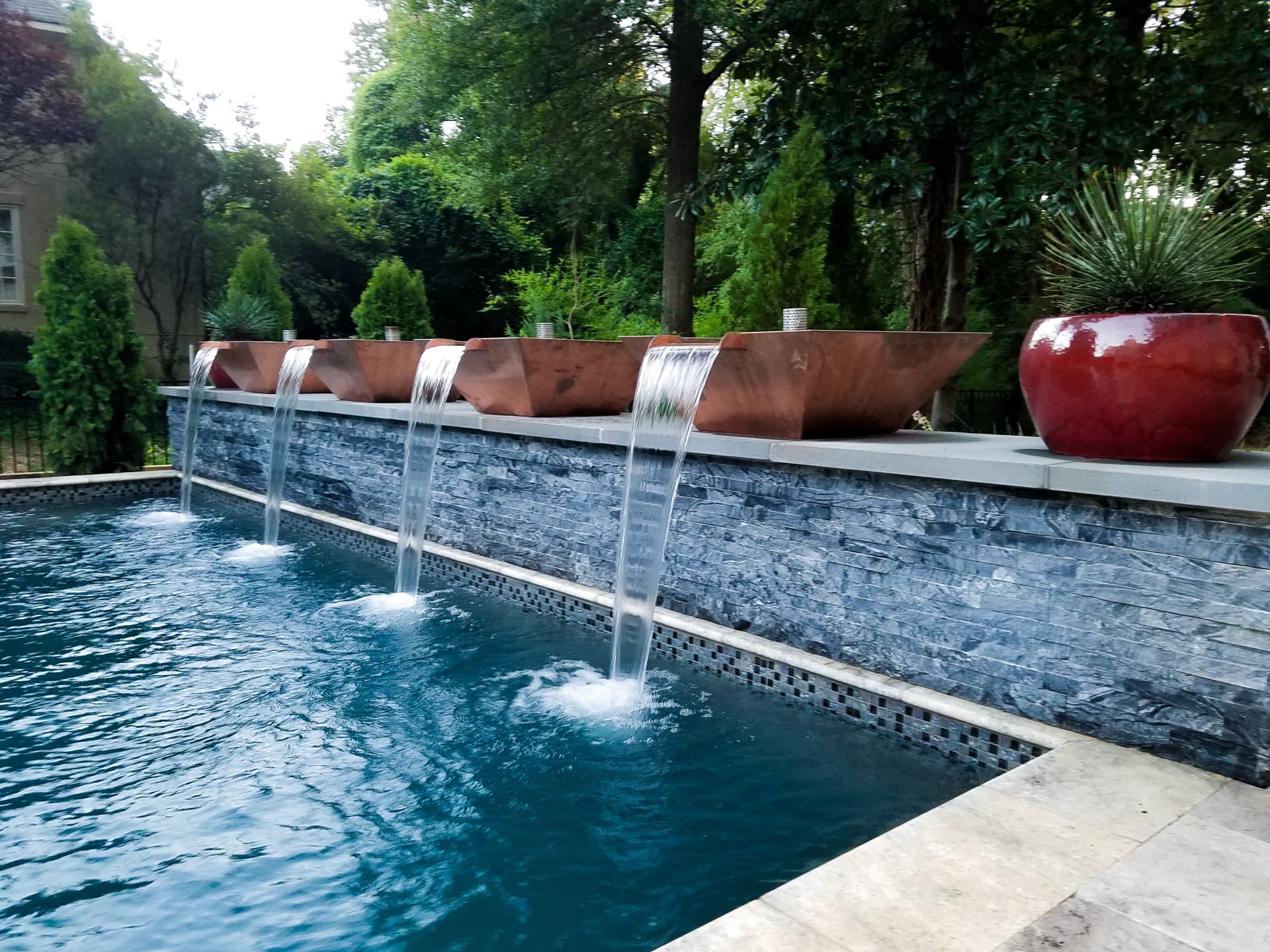 Custom pool construction in Mooresville